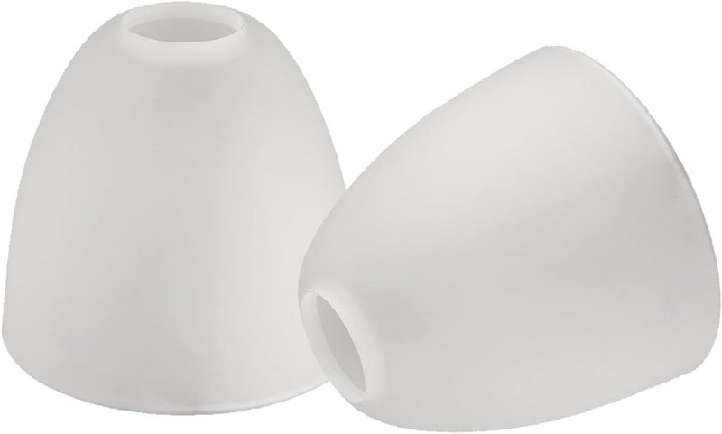 Giluta 2 Pack Bell Shaped Glass Shade Frosted Light Fixture Shades Replacement for ceiling fan light wall light,Lipless with 1-5/8-inch Fitter Opening - Image 1