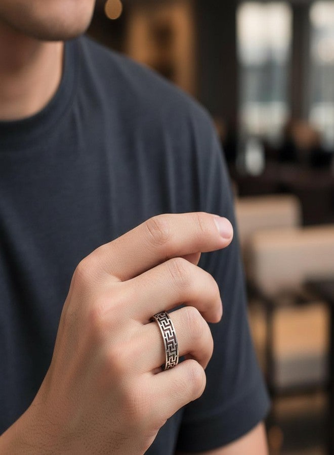 THE MEN THING VERO RING - Pure Stainless Steel Men’s Steel-Plated Ring – Statement Luxury Jewelry (Size : 21) - Image 2