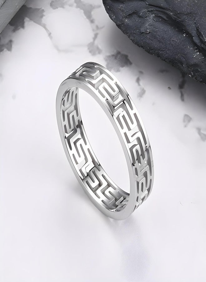 THE MEN THING VERO RING - Pure Stainless Steel Men’s Steel-Plated Ring – Statement Luxury Jewelry (Size : 21) - Image 5