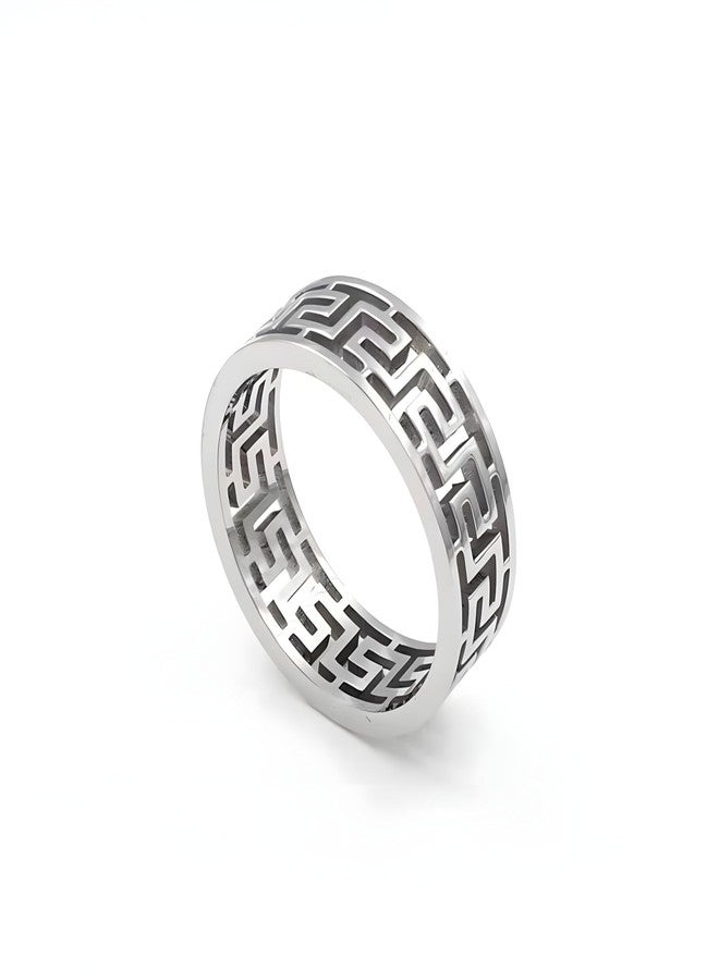 THE MEN THING VERO RING - Pure Stainless Steel Men’s Steel-Plated Ring – Statement Luxury Jewelry (Size : 21) - Image 1