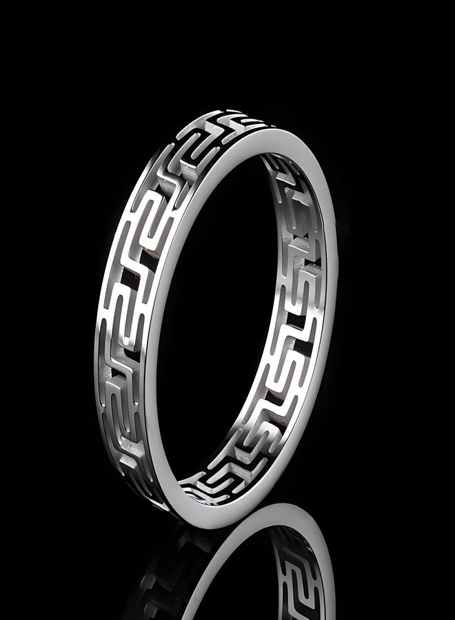 THE MEN THING VERO RING - Pure Stainless Steel Men’s Steel-Plated Ring – Statement Luxury Jewelry (Size : 21) - Image 4