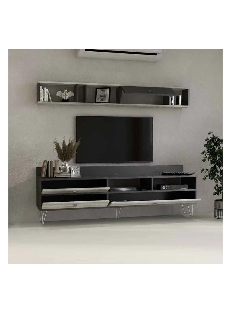 Stylish Home White and Grey Table Set with TV Stand - SH49 - Image 3