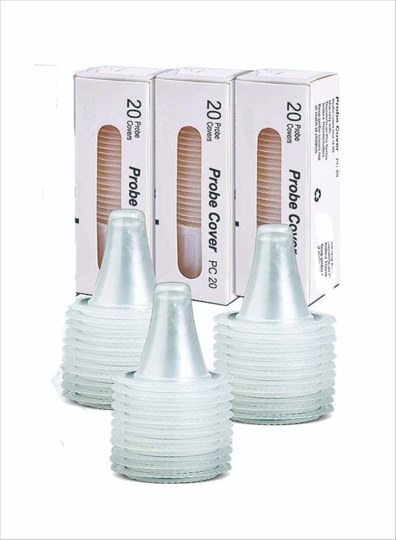 60 Ear Thermometer Probe Sleeves, Lens Filters, Refill Sleeves for all Braun Models BPA-Free Disposable Digital Sleeves - Image 1
