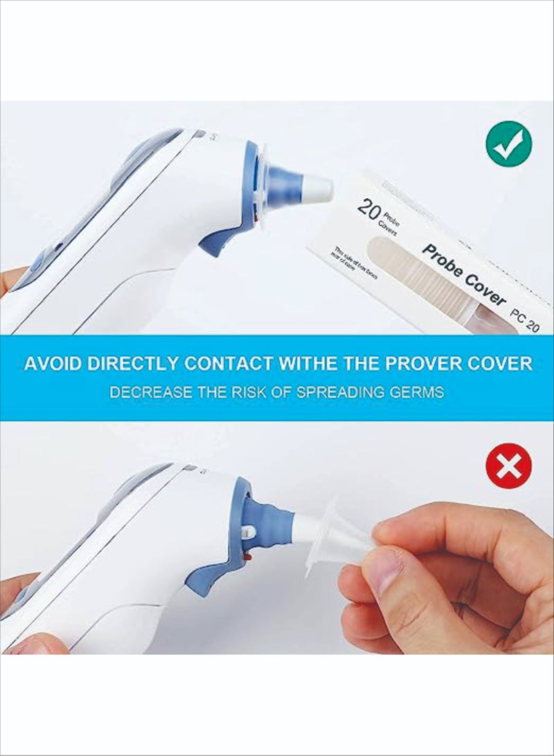 60 Ear Thermometer Probe Sleeves, Lens Filters, Refill Sleeves for all Braun Models BPA-Free Disposable Digital Sleeves - Image 5