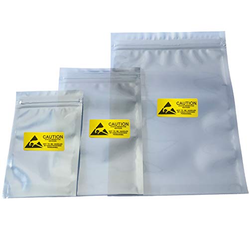 Daarcin Anti Static Bags,ESD Bags,30pcs Mixed Sizes Antistatic Resealable Bag for 3.5 Hard Drive, 2.5 Solid State Drive,with Labels, ESD Shielding Bag for Varieties of Electronic Device - Image 1