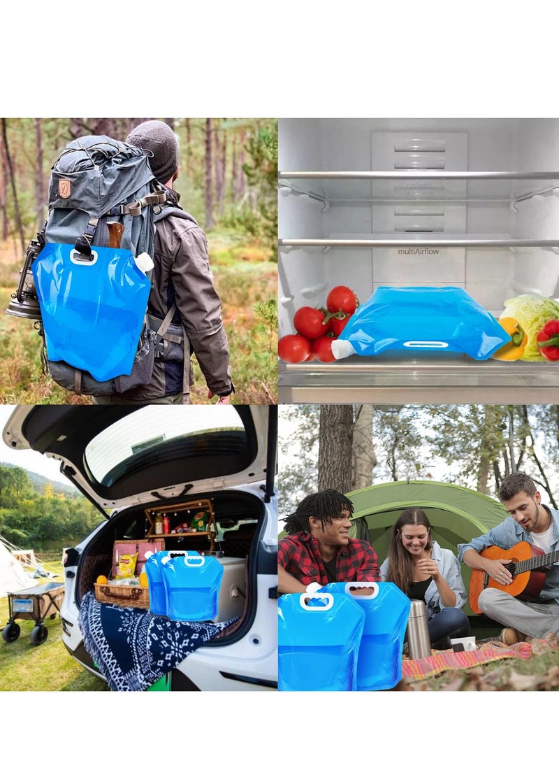 Generic 3 Pieces Foldable Water Container 10L with Tight Lid Flexible Water Canister Portable Drinking Water Water Water Bag Folding Canister Water Bag for Outdoor - Image 5