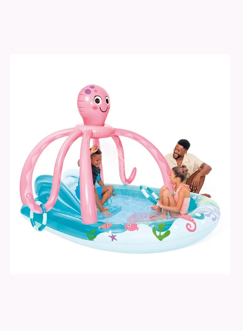 INTEX Octopus Play Center Inflatable Pool with Slide and Sprinkler 234x183x150cm  - Image 2
