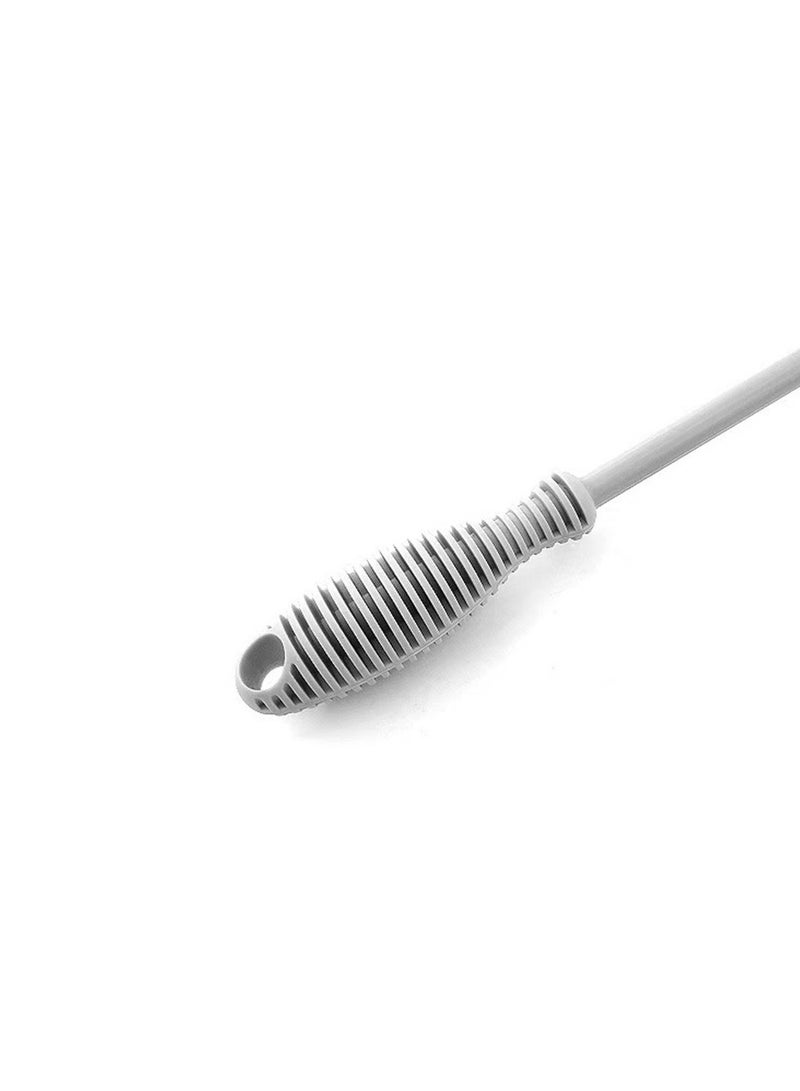 Integrated Baby Silicone Bottle Brush Water Cup Long Handle Silicone Cleaning Brush Vacuum Flask Silicone Brush Grey  - Image 4