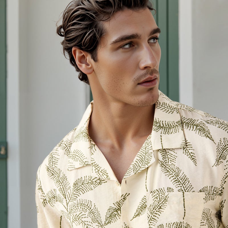 ايكونيك قميص بطبعة أوراق أيقونية شاملة - Image 4