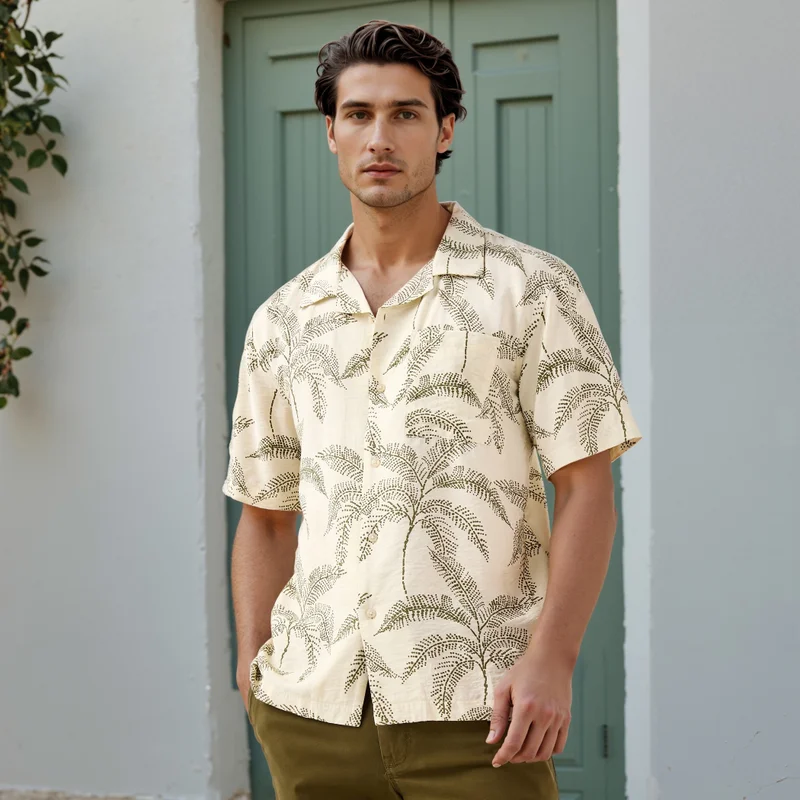 Iconic All-Over Leaf Print Shirt