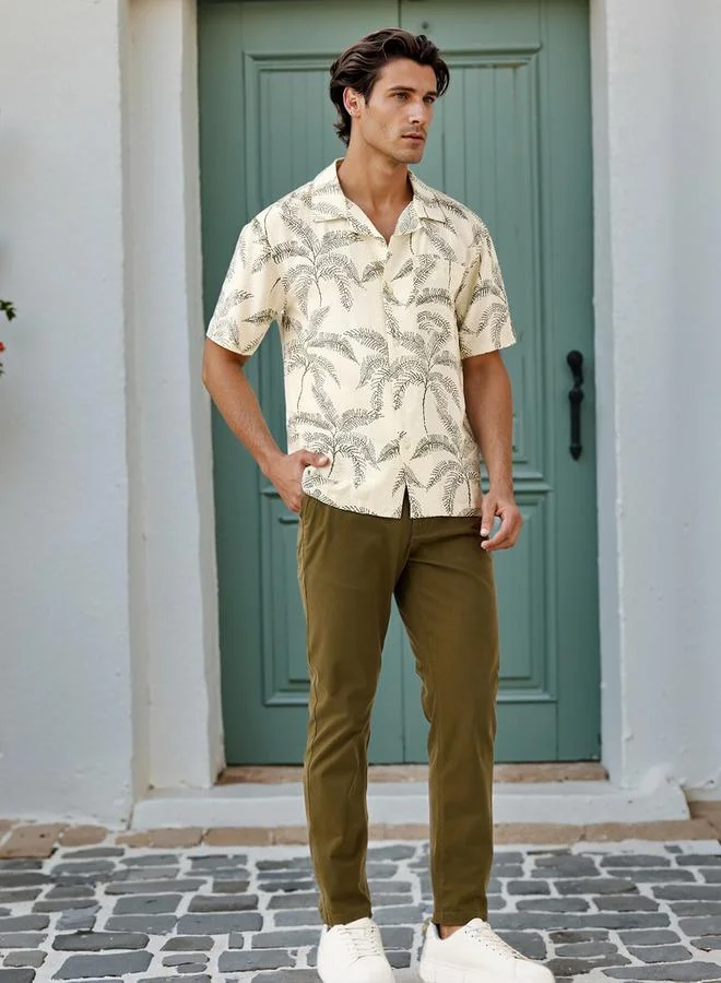 ايكونيك قميص بطبعة أوراق أيقونية شاملة