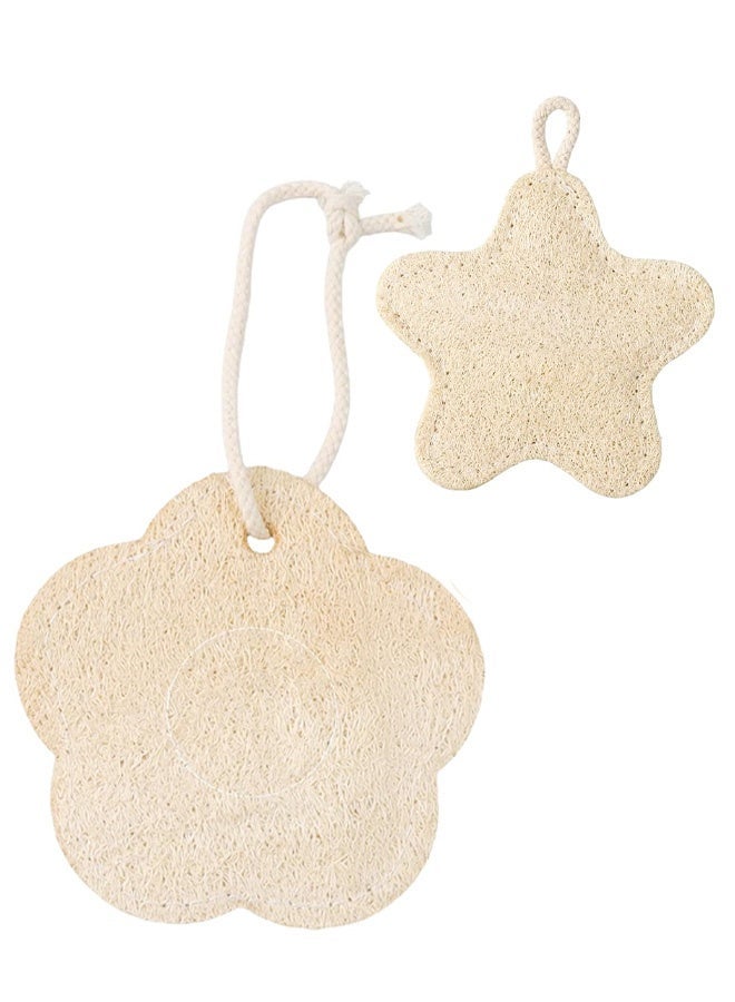 قطعتان من ليف الاستحمام المقشر والمتنقل للجسم، سريع الجفاف، وسادة ليف مصرية طبيعية غنية بالرغوة، ليف استحمام صغير الحجم مناسب للسفر للرجال والنساء - Image 1