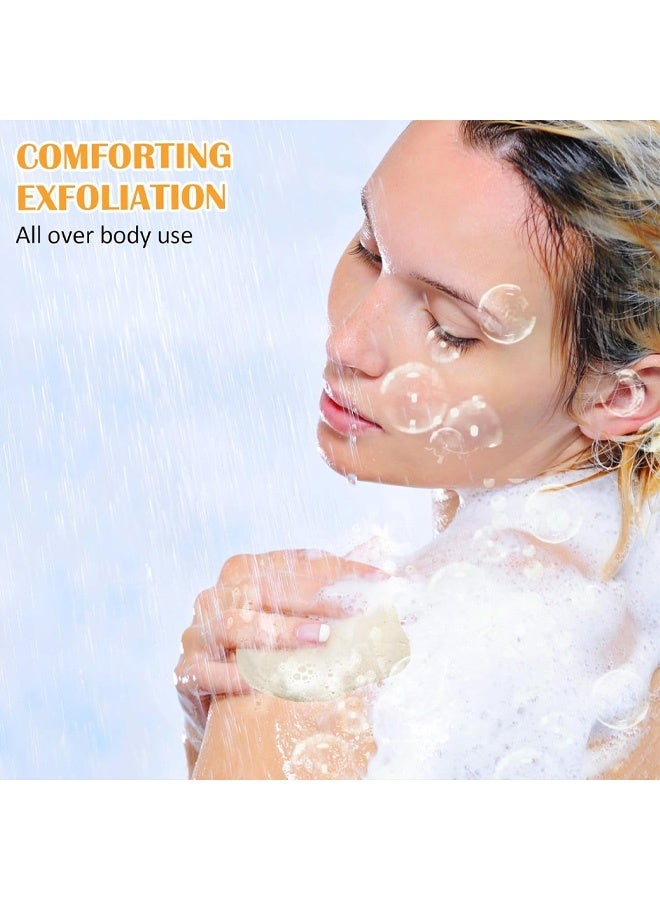 قطعتان من ليف الاستحمام المقشر والمتنقل للجسم، سريع الجفاف، وسادة ليف مصرية طبيعية غنية بالرغوة، ليف استحمام صغير الحجم مناسب للسفر للرجال والنساء - Image 2