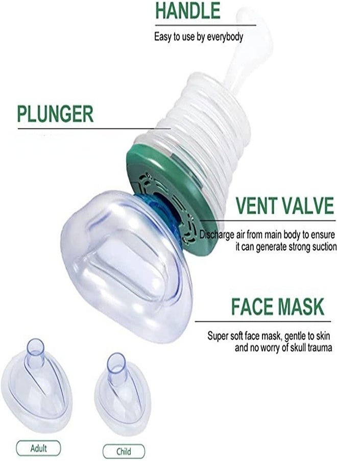 Generic - Choking Emergency Device Respiratory Training Trainer Rescue Mask CPR Device Rescue Device Training Products Family Removal Device for Suffocation Removing Blocked Objects Aid Device - Image 1