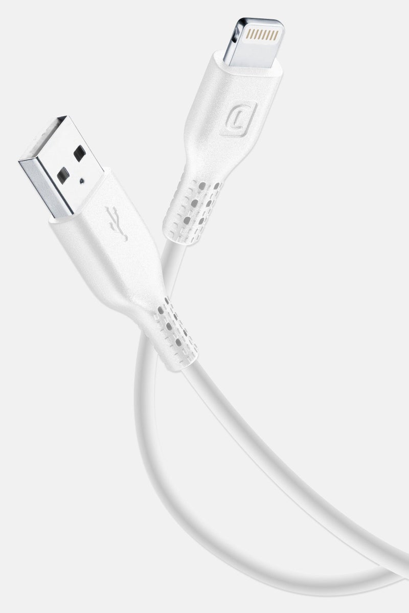 Cellularline 1,2 Meter iphone Charging Cable, White - Image 3