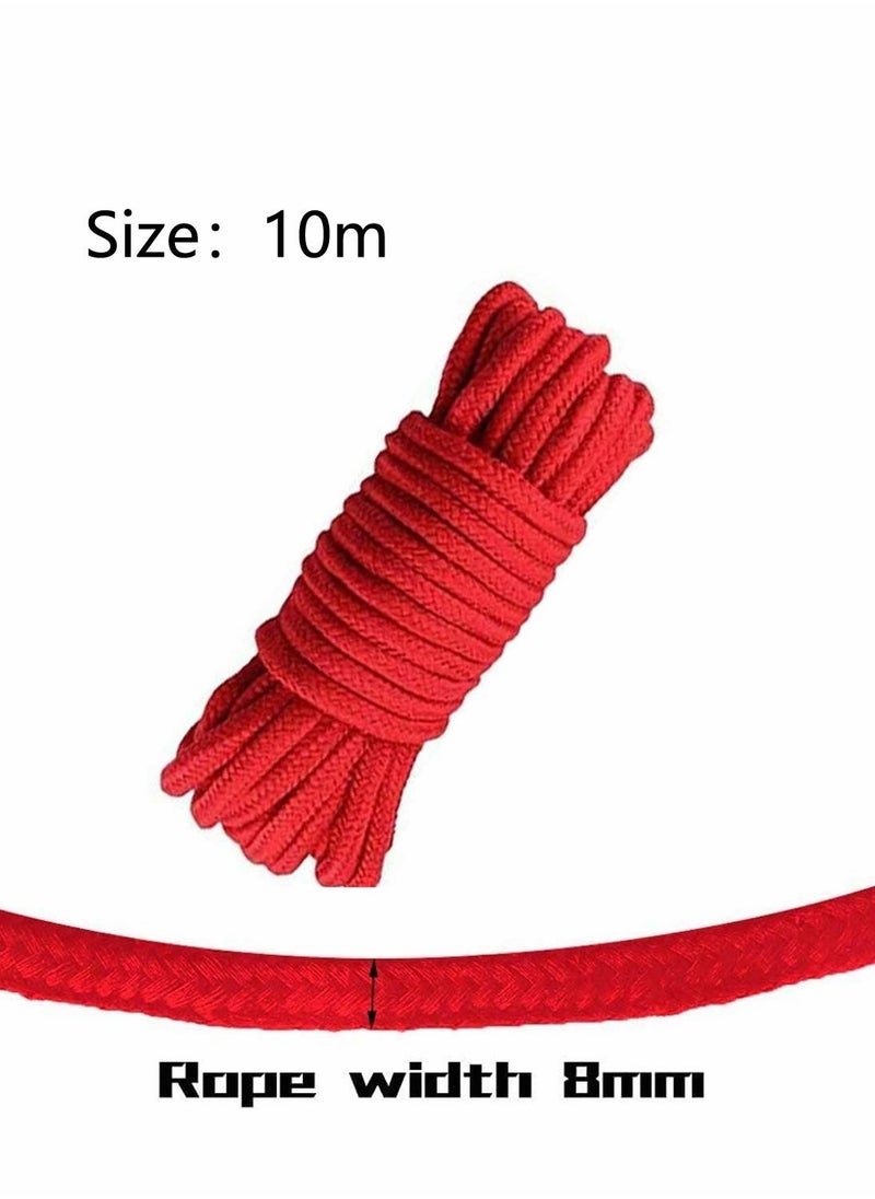 KASTWAVE - 2 Roll 10M Soft Red Cotton Rope, for Wall Hanging, Decor Crafts Projects, Macrame Knotting, and Home Decoration - Image 1