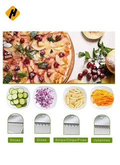 HuHa Adjustable Slicer,slicer vegetable cutter，Mandoline Slicer,Vegetable Slicer, Food Chopper,Vegetable Cutter,Quick Dicer Fruit French Fry  - Image 5