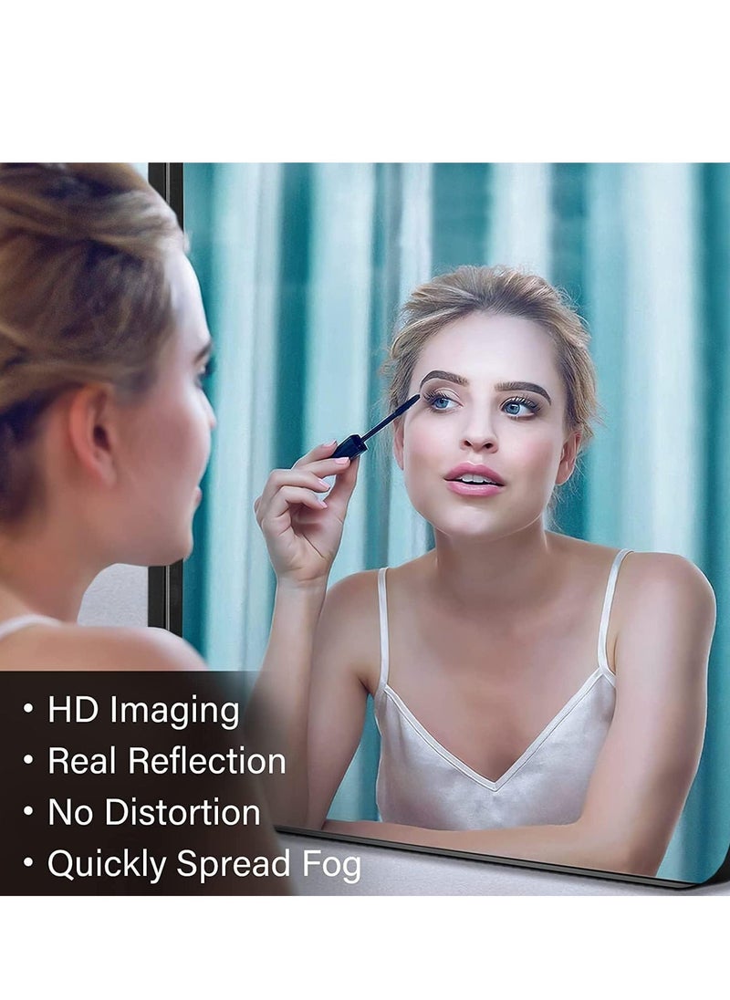 Rectangular Wall Mirror Bathroom Metal Frame Modern Vanity Mirror Vertical or Horizontal Hanging 60x90cm