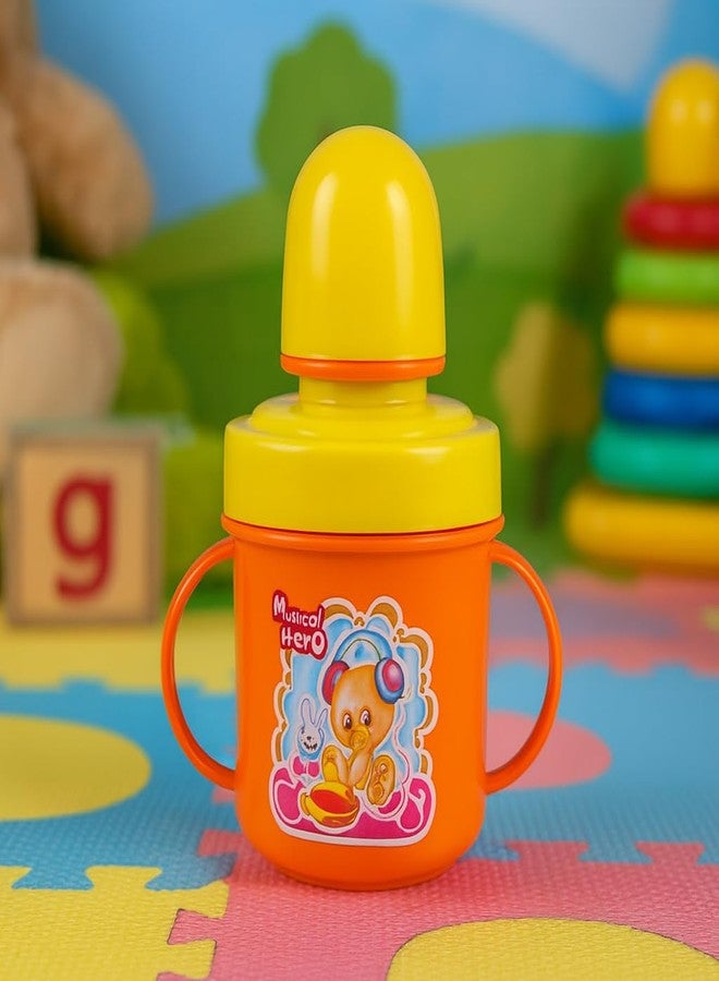 Zerya Hippo Stainless Steel Baby Spout Sipper Cup for Kids/Toddler with Soft Silicone 250 ML (Orange) - Image 4