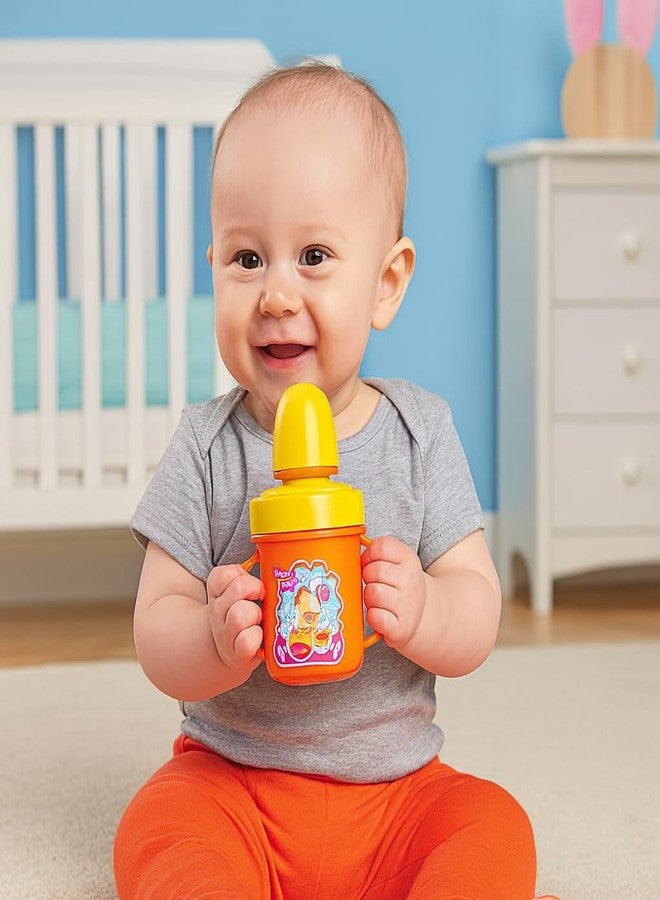 Zerya Hippo Stainless Steel Baby Spout Sipper Cup for Kids/Toddler with Soft Silicone 250 ML (Orange) - Image 2