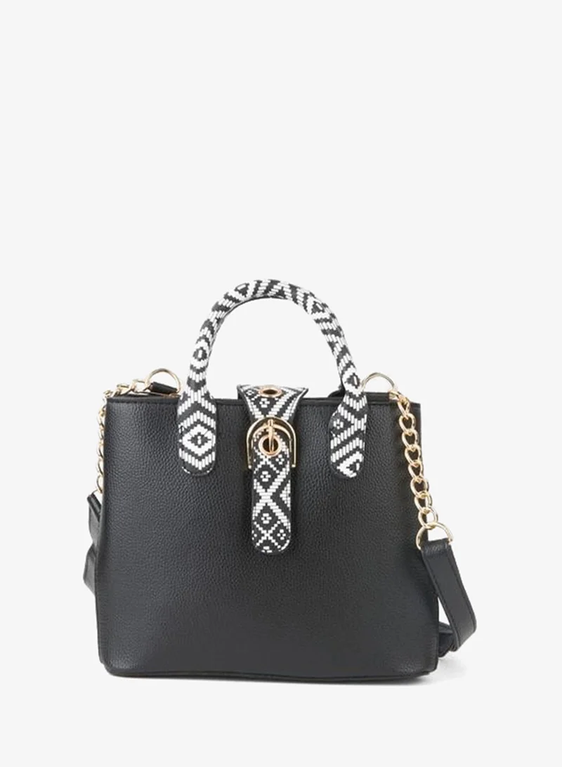 Women's Box Synthetic Leather Zebra-Patterned Strap Snap Zipper Closure Hand and Shoulder Bag.