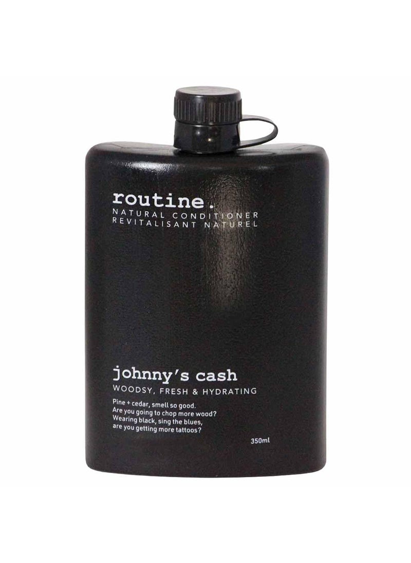 routine Routine  Johnnys Cash 350ml Natural Conditioner Cedarwood Pine  Bergamot Color Safe  Botanicals  Vegan  Refillable no SLS or Parabens  No Synthetic Fragrance 