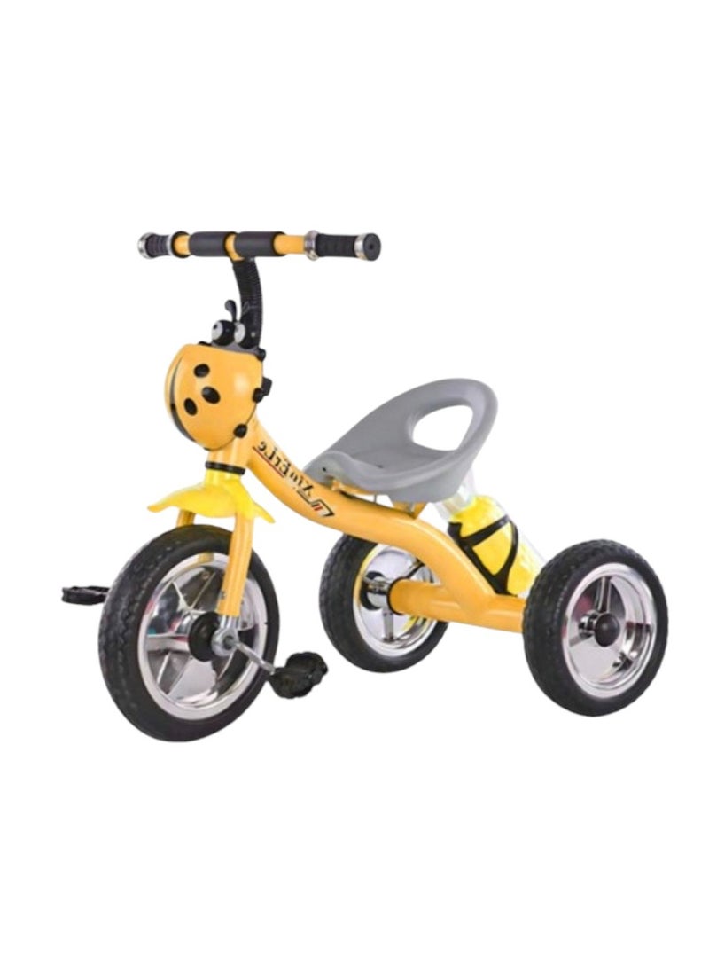Cute ninos Beautifully Designed Tricycle for Kids Ages 2-6, 3 Wheel Basket Rear Frame Yellow 