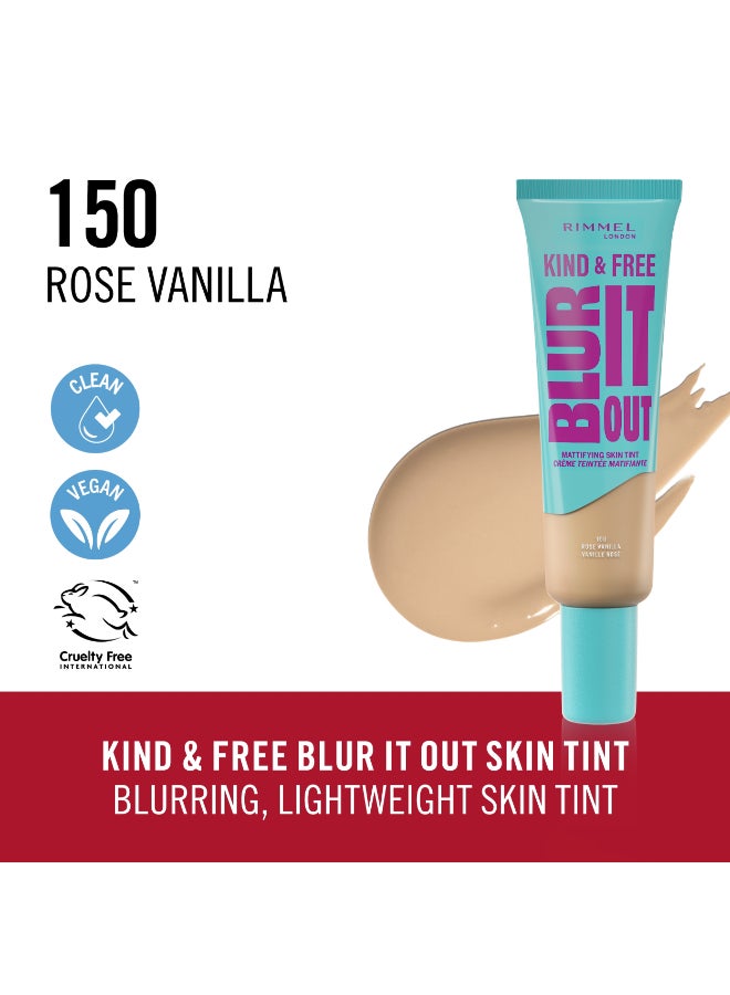RIMMEL LONDON Kind And Free Blur It Out Mattifying Skin Tint - 150 - Rose Vanilla, 30Ml - Image 2
