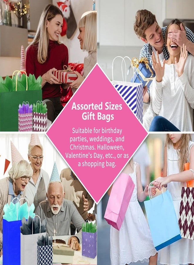 KEEPARTY 70 PCS Assorted Sizes Gift Bags with Handles Includes 35 Gift Bags 5 Sizes Multiple Colors 35 Tissue Papers 7 Color Bulk Perfect for Party Wedding Holiday and Gift Giving - Image 5