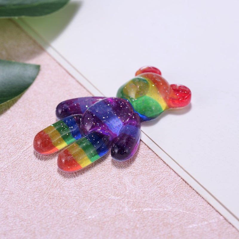 Aesnefe Pocket Bear Hug, Anxiety Relief Gifts for Men Women, Mental Health Positivity Gift for Anxious Friend, Autism Fidget Gift, Thoughtful Gifts for School Anxiety, Rainbow - Image 3