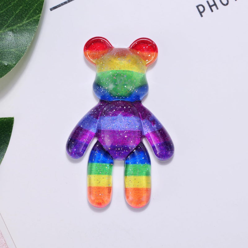 Aesnefe Pocket Bear Hug, Anxiety Relief Gifts for Men Women, Mental Health Positivity Gift for Anxious Friend, Autism Fidget Gift, Thoughtful Gifts for School Anxiety, Rainbow - Image 2
