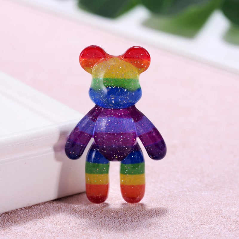 Aesnefe Pocket Bear Hug, Anxiety Relief Gifts for Men Women, Mental Health Positivity Gift for Anxious Friend, Autism Fidget Gift, Thoughtful Gifts for School Anxiety, Rainbow - Image 4
