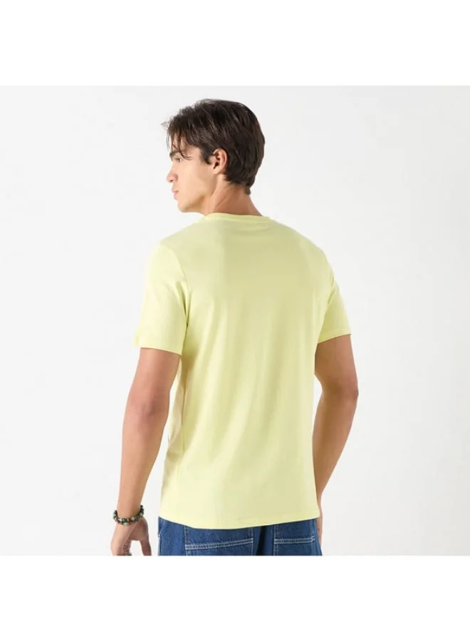 SP Characters Izuku Midoriya Print Crew Neck T-shirt with Short Sleeves