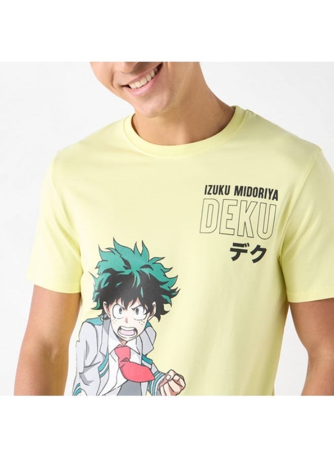 SP Characters Izuku Midoriya Print Crew Neck T-shirt with Short Sleeves  - Image 2