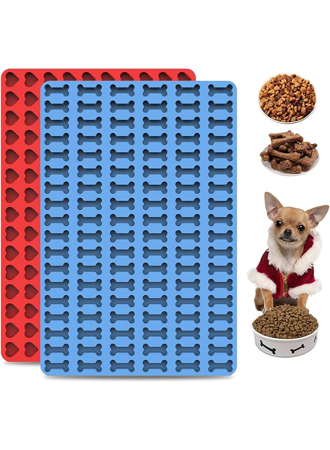 S-TOP Pet Treats Baking Mold, Mini Silicone Dog Treat Chocolate Drops Homemade Cookie Making Tool, Candy Molds For Caramels Cookies (2 Pack) - Image 1