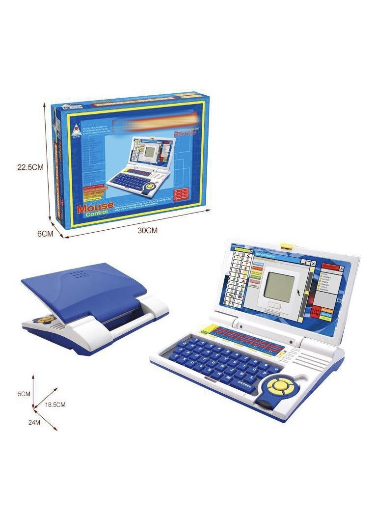 Sky Tech English Learning Laptop for Kids｜Bilingual Eye-Protection Screen, Parent-Child Interactive (30x6x22.5cm Blue) - Image 2