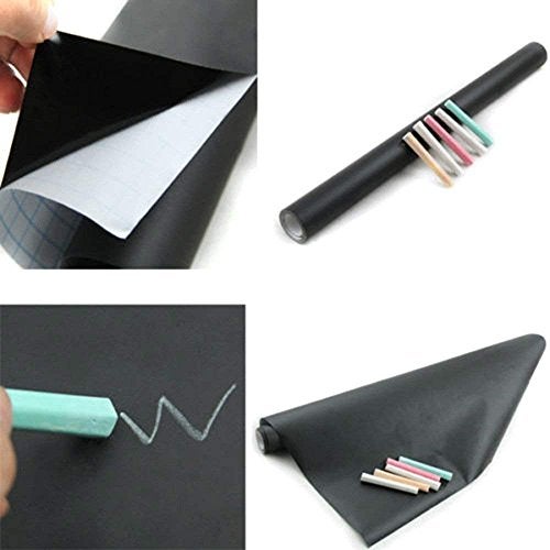 Praha ®Praha Waterproof Chalkboard Removable Wall Sticker for Home Office School College Kitchen Kids Room (Size :- 45 x 200 cm.) (Black Board) - Image 4