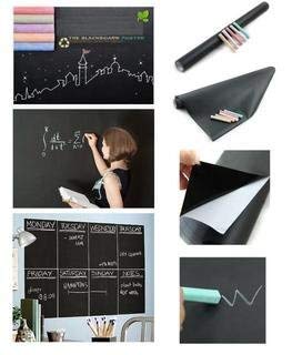 Praha ®Praha Waterproof Chalkboard Removable Wall Sticker for Home Office School College Kitchen Kids Room (Size :- 45 x 200 cm.) (Black Board) - Image 3