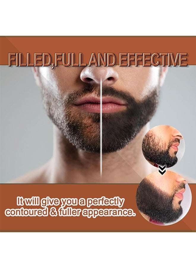 Yinikiz Beard Pen - 2 PCS Beard Pencil Filler for Men , 4-fork Tip Beard Styling Pen - Beard, Moustache & Eyebrows, Long Lasting Coverage Natural Finish, Waterproof Beard Pencil Kit for Father Male Gift #Brown - Image 2