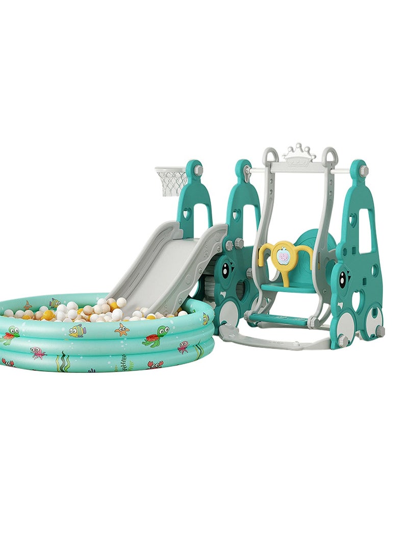 6 in 1 Kids Slide and Swing Set, Indoor/Outdoor Playground for Toddlers Car Combination Slide Children Swing with Closed Pedal Spot/Soft Ball Pool - pzsku/Z8D9BF83DB73FC8781C77Z/45/_/1718778896/36d78796-0d22-44d3-ab8b-26d4a28ab4b2