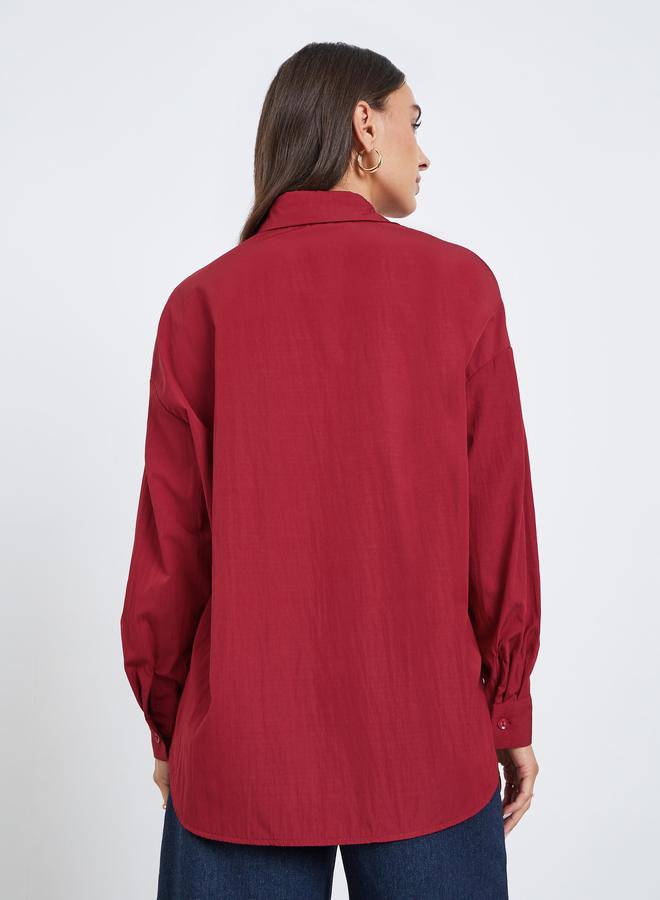 ستايلي بلوزة واسعة بأزرار غلق - Image 4