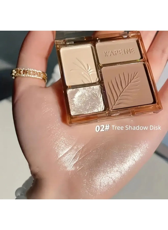 KAPEINE Four-Color Highlighter And Contour Palette, Featuring Shimmering And Matte Finishes for Brightening And Highlighting. - Image 2