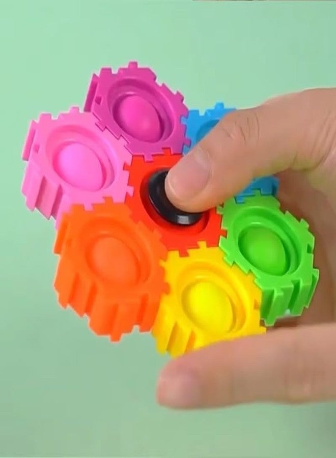 Amitasha Push & Pop for Kids - Sensory Fidget Spinner Toy, Waterproof Handheld Popit Spin Memory Travel Toy Fine Motor Skills - Image 5