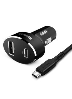 Type C Car Charger, Nekteck USB Adapter with 45W Power Delivery and 12W A Port Compatible with iPhone, iPad, MacBook, Galaxy, Google Pixel, 3.3ft Cable Included, NOT Ideal for Note10+PPS