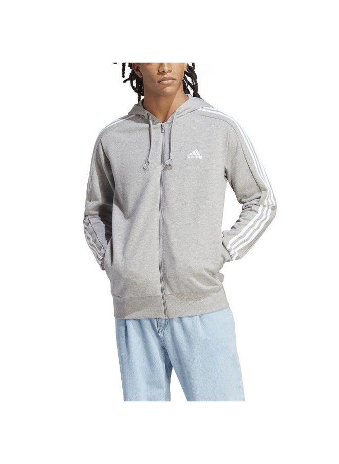 Adidas adidas M 3S Ft Fz Hd Grey Training Track Tops 2XSS  - Image 4
