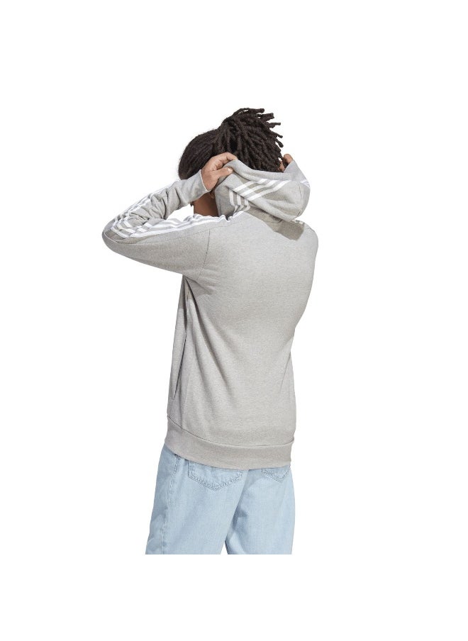 Adidas adidas M 3S Ft Fz Hd Grey Training Track Tops 2XSS  - Image 5