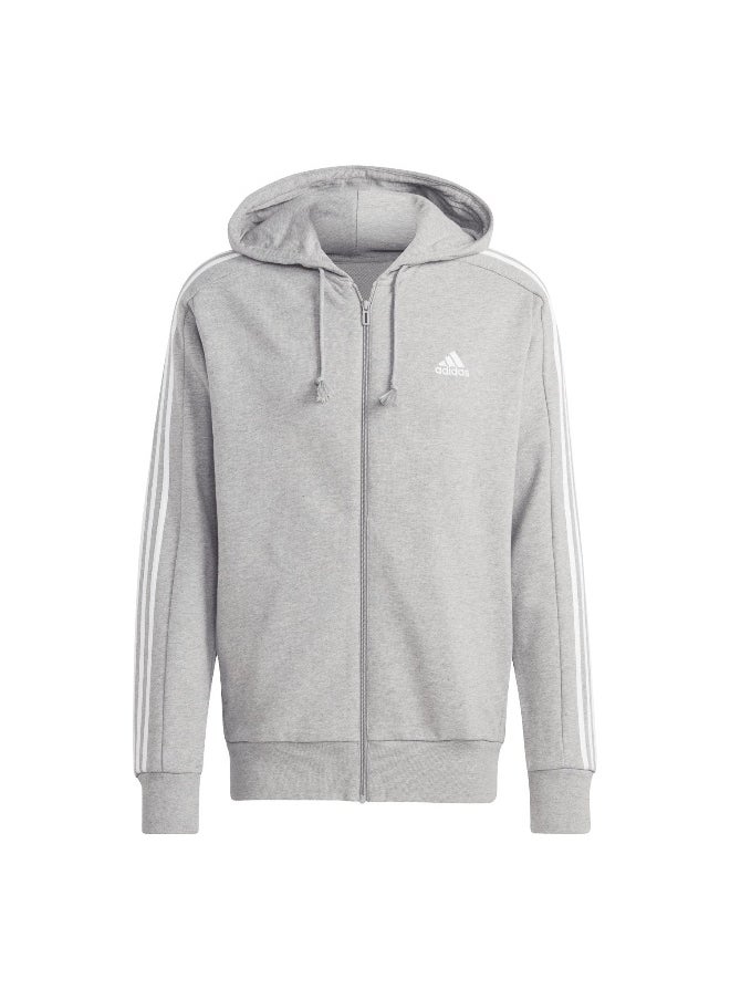 Adidas adidas M 3S Ft Fz Hd Grey Training Track Tops 2XSS  - Image 1