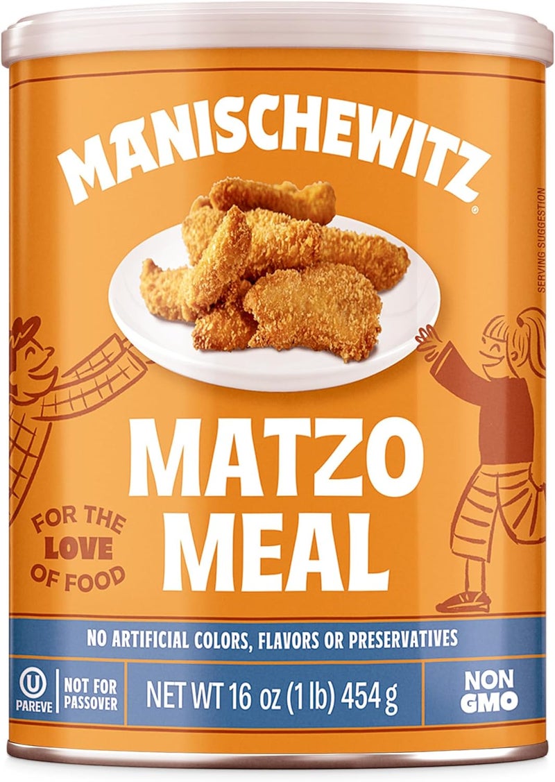 Manischewitz Matzo Meal Canister, 454g - Ideal for Breading and Matzo Ball Mixes - Image 1