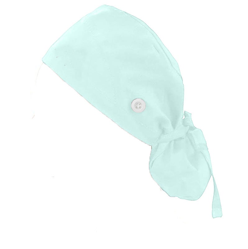 Surgical Cap Pure Cotton Printed Doctor Scrubber Hat Men'S Adjustable Breathable Nurse Hat Women'S Long Hair Hat - Image 1