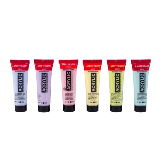 Amsterdam Standard Series Acrylics Set of 6 Pastel 20 ml Tubes - Image 3